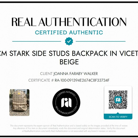 MCM Stark Side Studs Backpack in Vicetos Beige